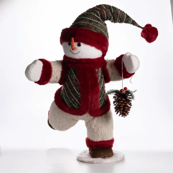 Новорічна фігурка Сніговик з шишкою 40×33×74 (см) CR-4-13 - фото №8