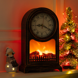 Декоративний камін-годинник LED-підсвічування USB 14.5×12×27 (см) CR-3-5