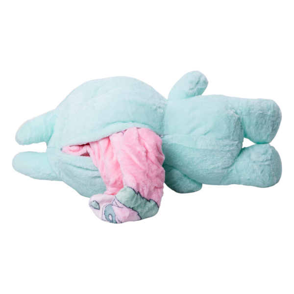 Дитяча м'яка іграшка Лабубу з пледом 54 см плюшева М'ятна ТМ COLORFUL HOME LAB3M - фото №2