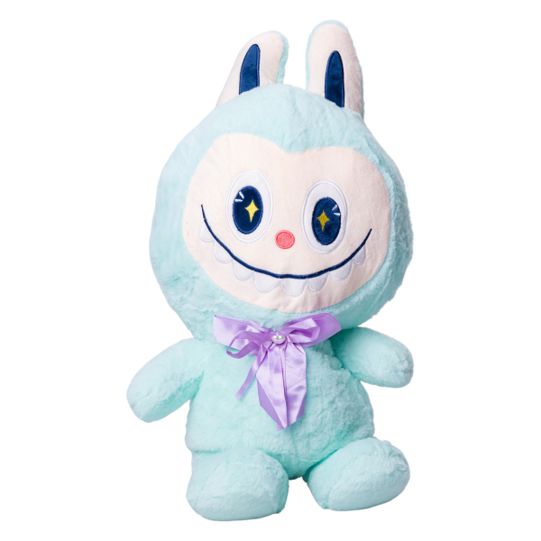 Дитяча м'яка іграшка Лабубу з пледом 54 см плюшева М'ятна ТМ COLORFUL HOME LAB3M - фото №3