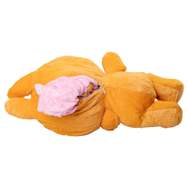 Дитяча м'яка іграшка Лабубу з пледом 54 см плюшева Жовта ТМ COLORFUL HOME LAB3Y - фото №2