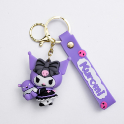 Дитячий брелок Kuromi 4,5×6 (см) для ключів, на сумку і рюкзак Фіолетовий HP-55-25V