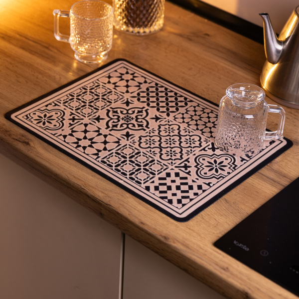 Діатомітовий килимок на кухню для сушіння посуду 30×40 (см) HP-42-21 - фото №4