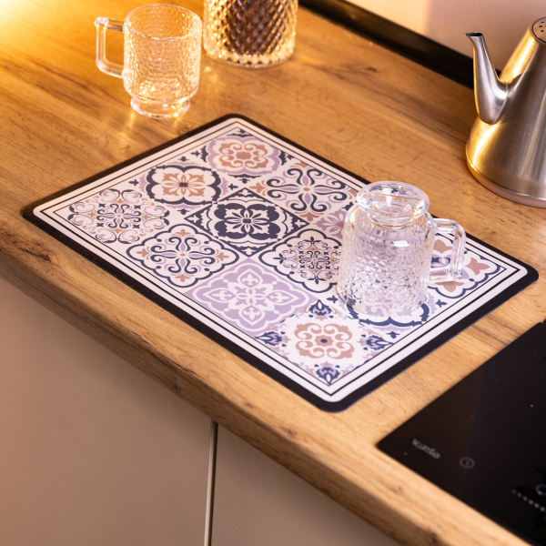 Діатомітовий килимок на кухню для сушіння посуду 30×40 (см) HP-42-29 - фото №4