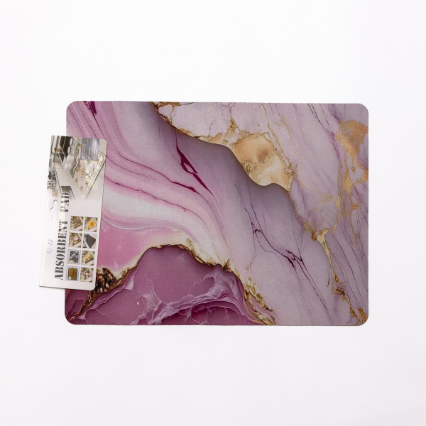 Діатомітовий килимок на кухню для сушіння посуду 30×40 (см) Рожевий HP-42-28 - фото №3