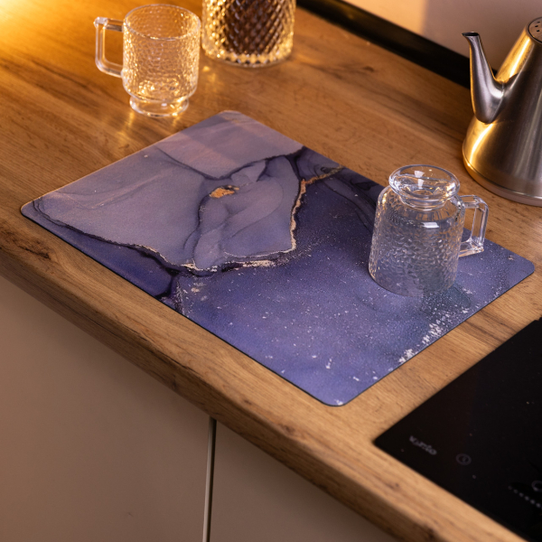 Діатомітовий килимок на кухню для сушіння посуду 30×40 (см) Синій HP-42-26 - фото №3