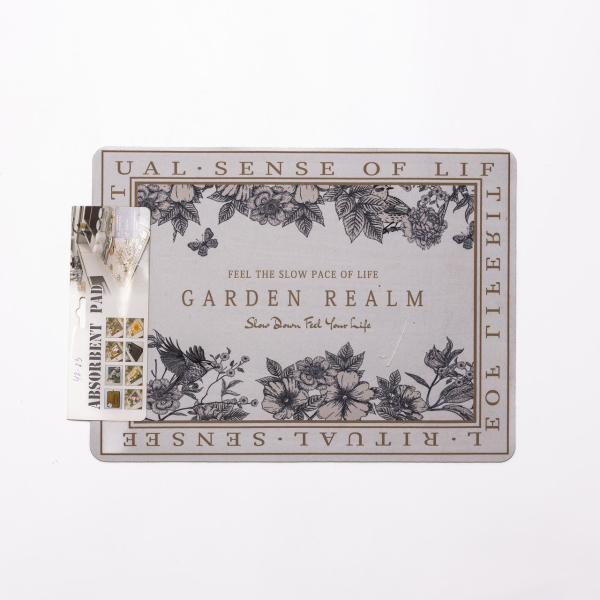 Діатомітовий килимок на кухню для сушіння посуду Garden Realm 30×40 (см) HP-42-23 - фото №3