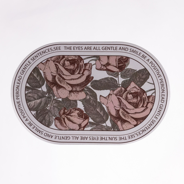 Діатомітовий овальний килимок Sentences 38×58 (см) вологопоглинальнючий HP-42-60 - фото