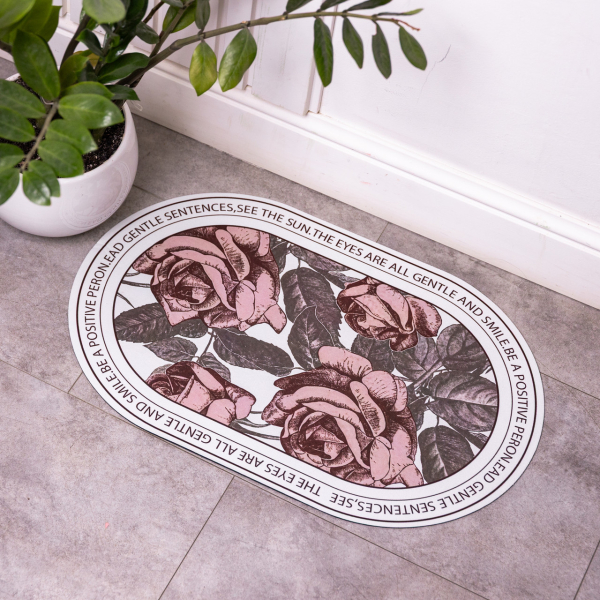 Діатомітовий овальний килимок Sentences 38×58 (см) вологопоглинальнючий HP-42-60 - фото №4