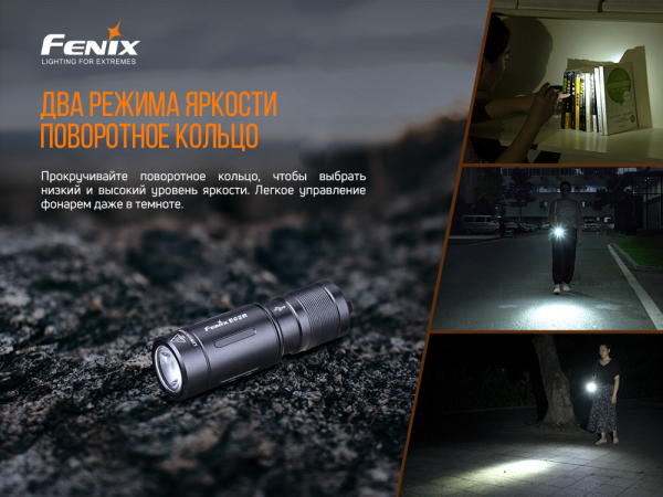 Ліхтар ручний Fenix E02R синій - фото №5