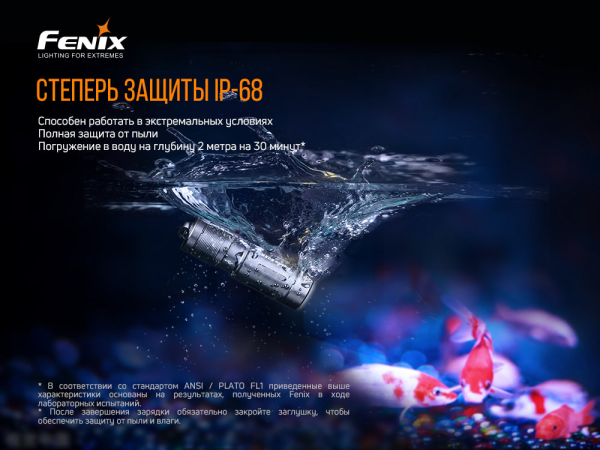 Ліхтар ручний Fenix E02R синій - фото №8