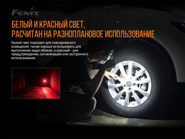 Ліхтар наключний Fenix E03R V2.0, сірий - фото №24