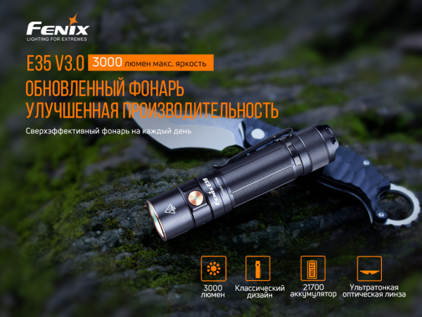 Ліхтар ручний Fenix E35 V3.0 - фото №2