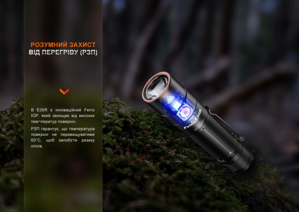 Ліхтар Fenix E35R + дифузор AOD-S V2.0 у подарунок | Лімітована серія - фото №21