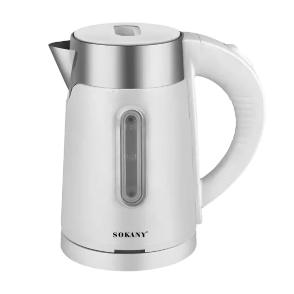 Електрочайник Sokany 1200W Білий SK0808W - фото №6