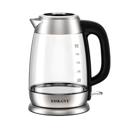Електрочайник Sokany SK-SH-1069 Electric Kettle 2000W 2l прозорий чайник