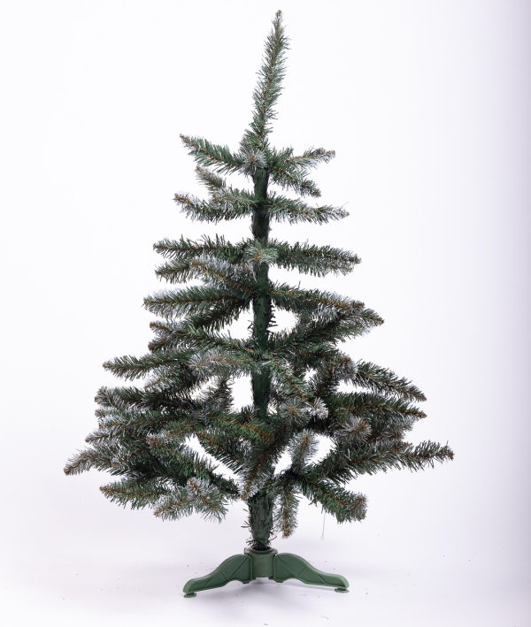 Ялинка штучна сосна 130 см зелена з білими кінчиками - фото №17
