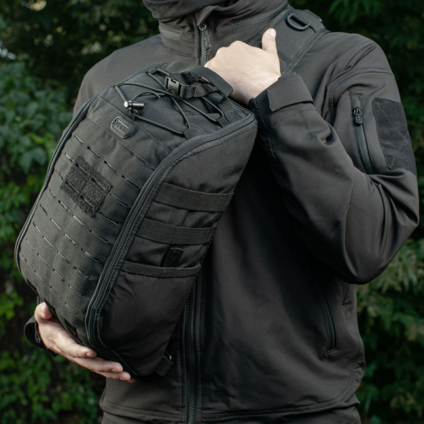 Рюкзак однолямочний M-Tac Armadillo Black - фото №4
