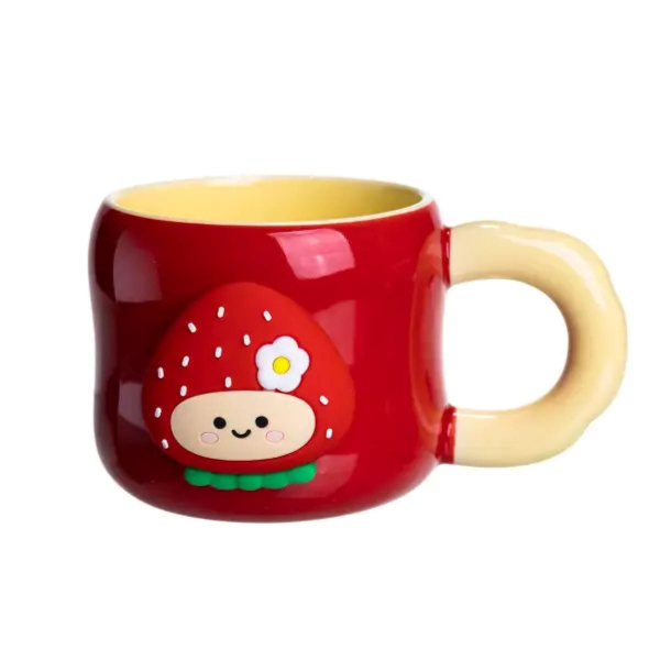 Кубок порцелянова з магнітом Поулиниця 400 (мл) Червоний з жовтим FM-53B - фото №6