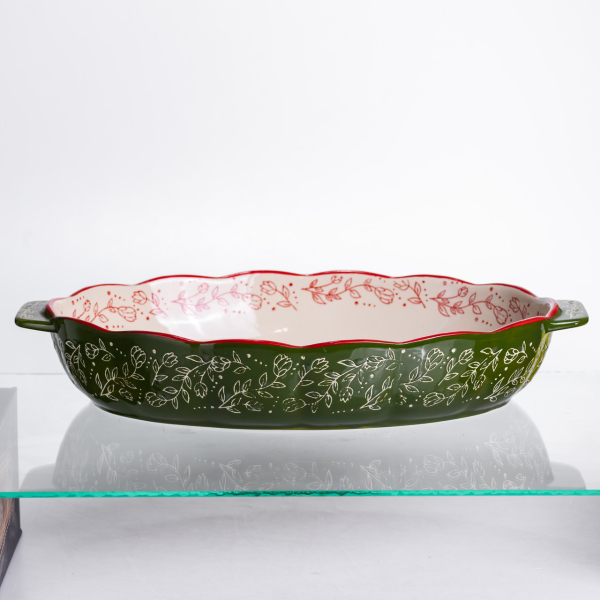 Форма для запікання та сервірування Vintage Овальна з ручками HM04-14 - фото №4