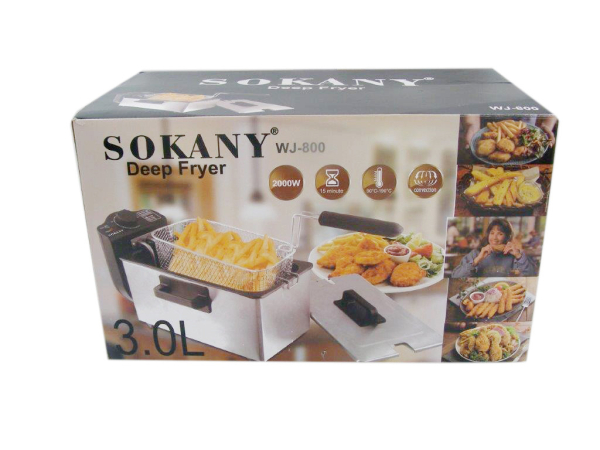 Фритюрниця професійна Sokany WJ800 на 3.5 літра, 2000 Вт, 2000 Вт - фото №10