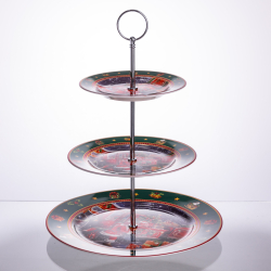 Фруктовниця на 3 яруси Santa новорічна фуршетна HP-SDHK-9