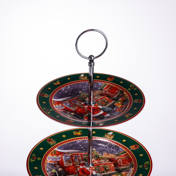 Фруктовниця на 3 яруси Santa новорічна фуршетна HP-SDHK-9 - фото №3