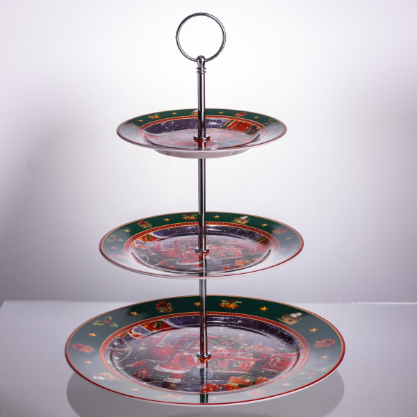 Фруктовниця на 3 яруси Santa новорічна фуршетна HP-SDHK-9 - фото №6