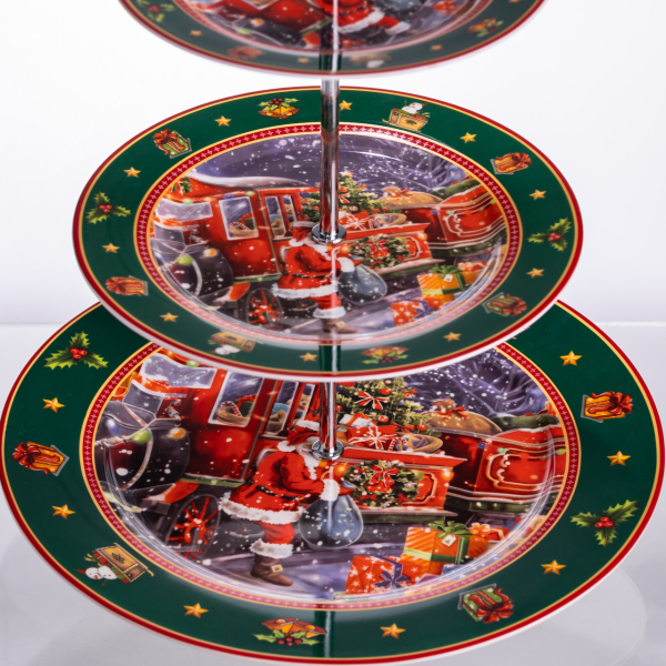 Фруктовниця на 3 яруси Santa новорічна фуршетна HP-SDHK-9 - фото №8