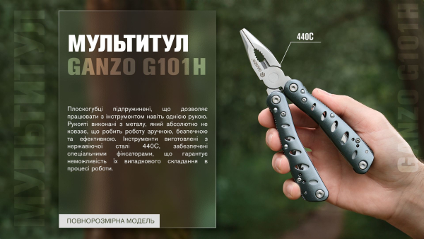 Мультитул Multi Tool Ganzo G101-H (G205) - фото №21