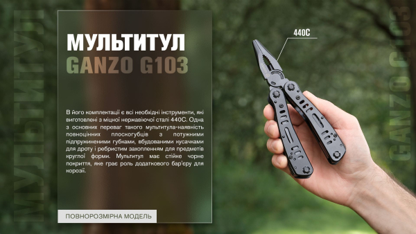 Мультитул Ganzo G103, Black - фото №26