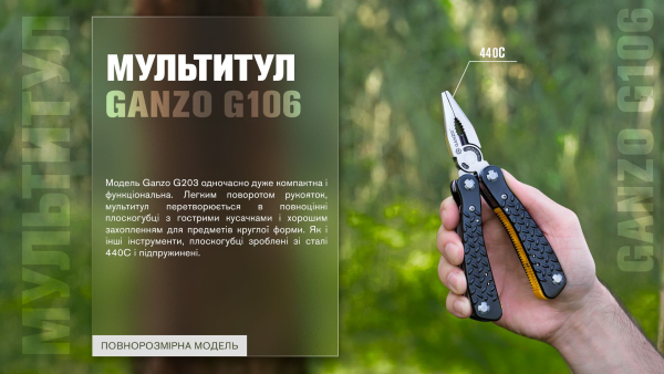 Мультитул Multi Tool Ganzo G106 - фото №16