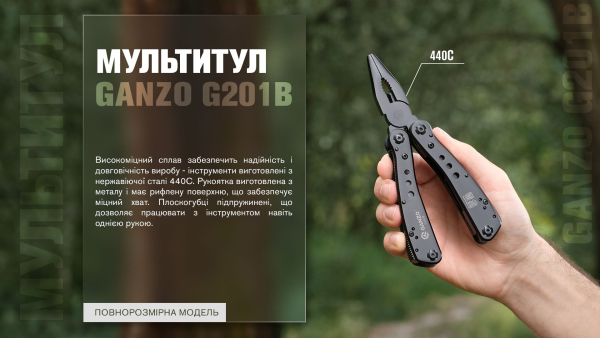 Мультитул Ganzo G201B Black - фото №21