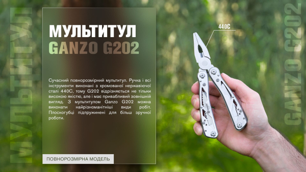 Мультитул Multi Tool Ganzo G202 - фото №6