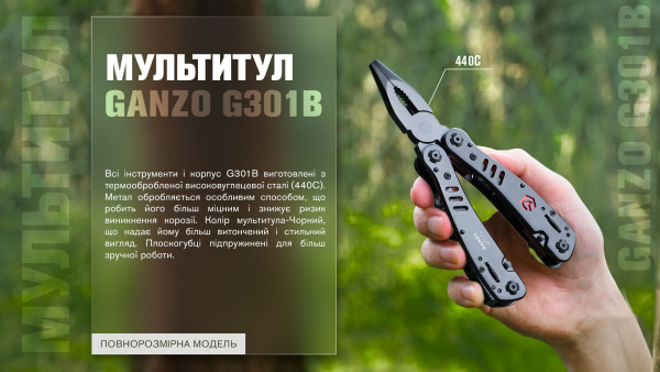 Мультитул Ganzo G301-В, Black - фото №15