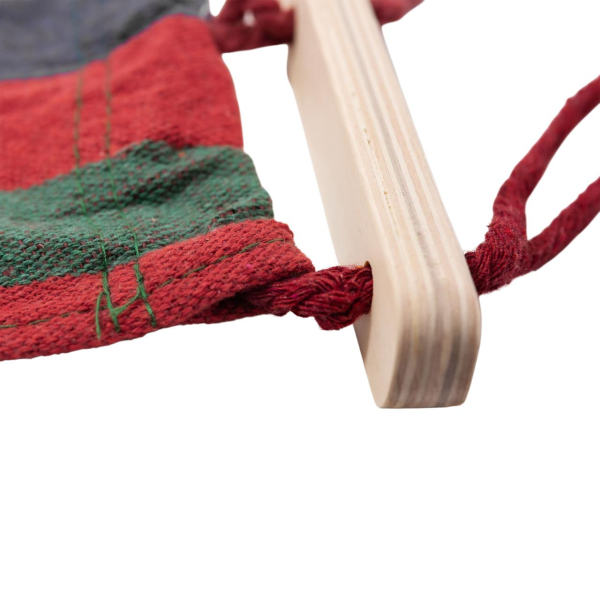 Гамак туристичний підвісний тканинний 174х80 см з планкою Червоний SJ-0010-2R - фото №4