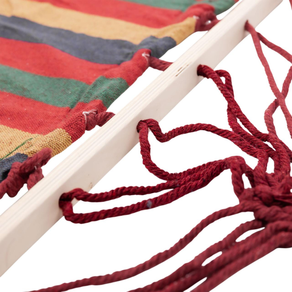 Гамак туристичний підвісний тканинний 174х80 см з планкою Червоний SJ-0010-2R - фото №8