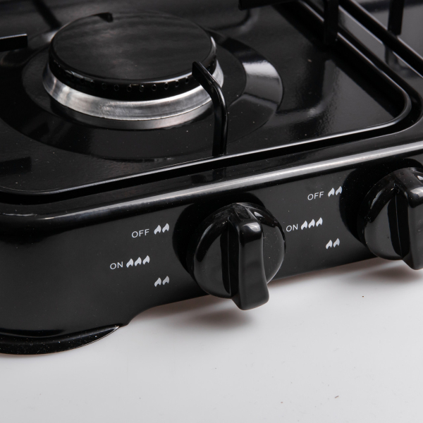 Газова плита настільна Sokany чорна 4 конфорки міні переносна для дачі кемпінгу, портативна газплита туристична SK-6004-Black - фото №4