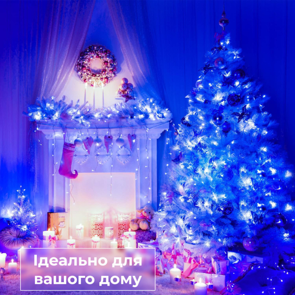 Гірлянда нитка світлодіодна GarlandoPro 171 LED 16м 8 режимов гірлянда новорічна W300LEDML - фото №15