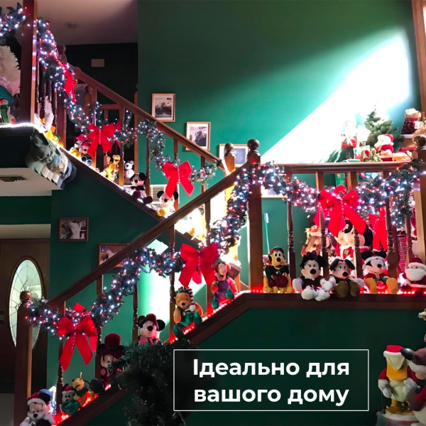 Гірлянда нитка 22м на 218 LED лампочок світлодіодна прозорий провід 8 режимів роботи W500LEDML - фото №6