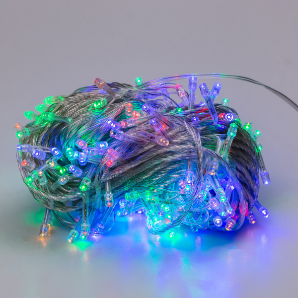 Гірлянда нитка 22м на 218 LED лампочок світлодіодна прозорий провід 8 режимів роботи W500LEDML - фото №7