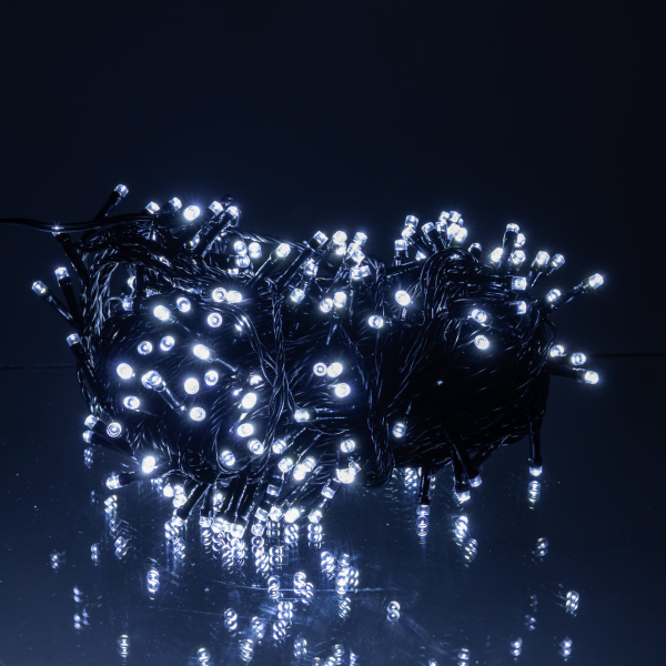 Гірлянда Нитка вулична 30 (м) 300 LED чорний провід Білий CF300L30MBW - фото №2