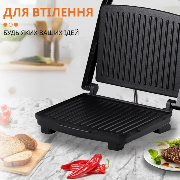Гриль контактний Sokany KJ202SS 2000 Вт - фото №2