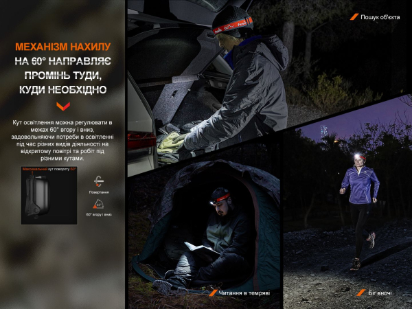 Ліхтар налобний Fenix HL16 AAA рожевий - фото №15