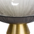 Фруктівниця стеклянная «Gold & Grey» 24 см на золотой ножке - фото №10