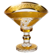 Конфетница стеклянная Yiwu Bogema Gold 15 см на фигурной ножке (HP-34-134) - фото №7