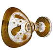 Конфетница стеклянная Yiwu Bogema Gold 15 см на фигурной ножке (HP-34-134) - фото №8