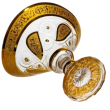 Конфетница стеклянная Yiwu Bogema Gold 15 см на фигурной ножке (HP-34-134) - фото №9