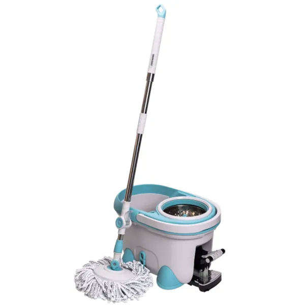 Комплект швабра з відром і віджимом, телескопічна ручка, мікрофібра для підлоги, набір для прибирання HP-35015-1 - фото №11