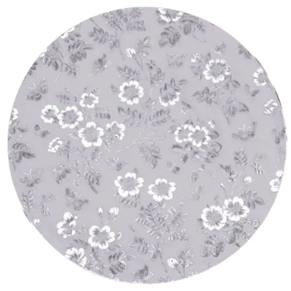 Килимок для сервірування столу Flowers 38 см, срібло HP-36327-12G - фото №3